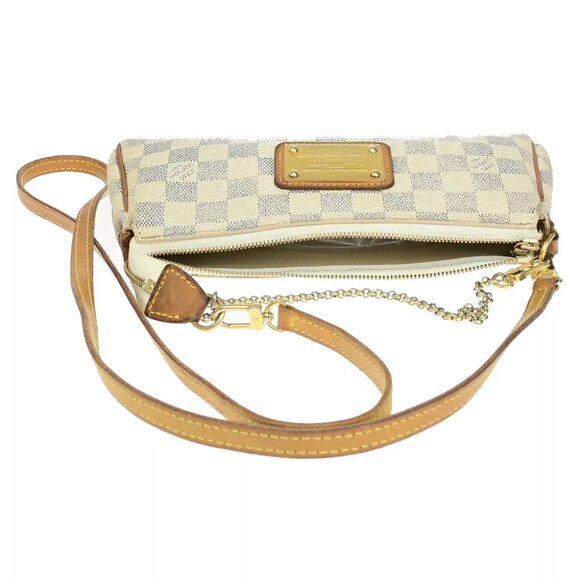 LOUIS VUITTON Eva 2Way Chain Shoulder Bag Damier Azur Leather WE N55214 10YF973 - Picture 9 of 15